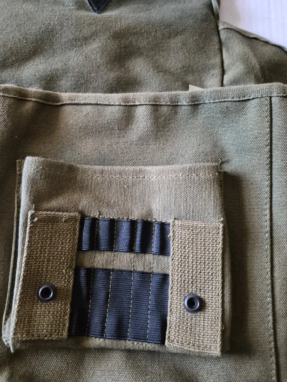 Canvas Map Case Army Green Shoulder Bag with Military Patches